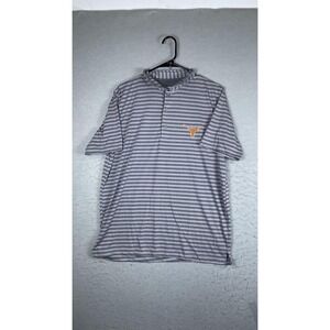 Texas Longhorns Shirt Mens Medium Gray Stripe NCAA Football Longhorn Apparel‎